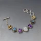 Chunky Multi Gem Silver Bracelet