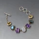 Chunky Multi Gem Silver Bracelet