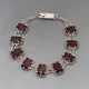 Vintage Amethyst and 900 Silver Bracelet
