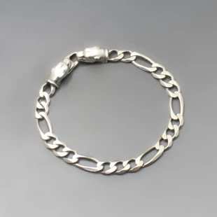Silver Italy Panther Chain Bracelet