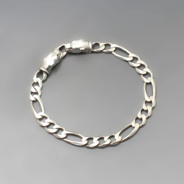 Silver Italy Panther Chain Bracelet