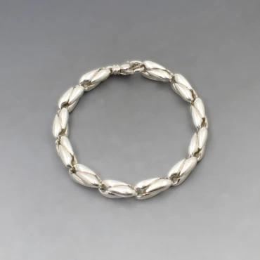 Heavy Decorative Silver Bracelet