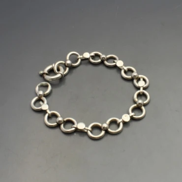 Decorative Silver Chain Bracelet