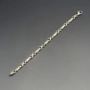 Silver Decorative Link Bracelet 