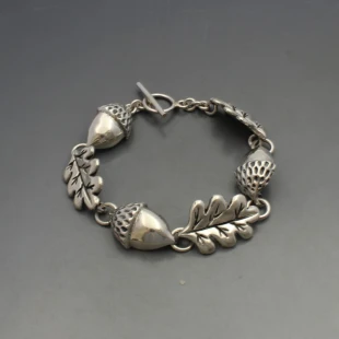 Hi Ho Silver Sterling Silver Acorns Bracelet
