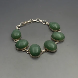 Aventurine and Silver Bracelet