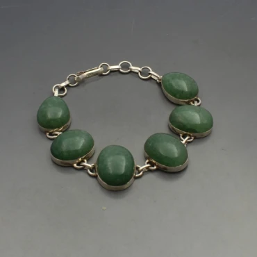 Aventurine and Silver Bracelet