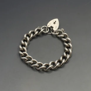 Designer Heavy Silver Chain Bracel