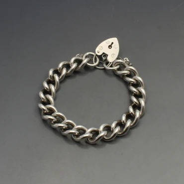 Designer Heavy Silver Chain Bracel