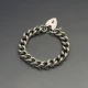 Designer Heavy Silver Chain Bracel