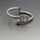 Vintage Silver Mexico Raquet Bangle