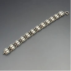 Modernist Silver Link Bracelet
