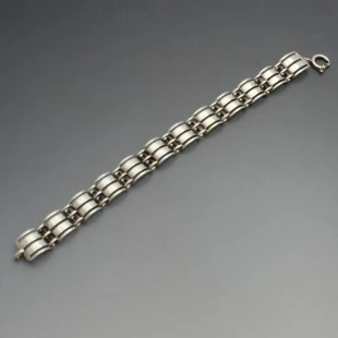 Modernist Silver Link Bracelet