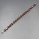 Garnet and Silver Line Bracelet