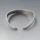 Hammered Silver Cuff Bangle