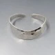Hammered Silver Cuff Bangle