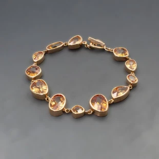 Citrine and Gold Vermeil Bracelet
