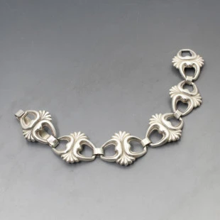 Scandinavian 830 Silver Floral Bracelet