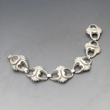 Scandinavian 830 Silver Floral Bracelet