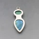 Labradorite, Turquoise and Silver Pendant