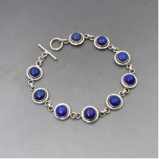 Lapis Lazuli and Silver Bracelet