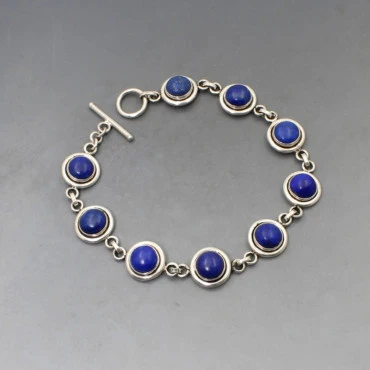 Lapis Lazuli and Silver Bracelet