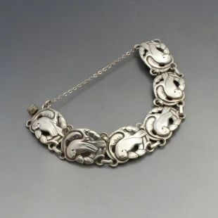 Norseland 1940's  Silver Dove Bracelet