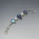 Vintage Labradorite, Moonstone and Sterling Silver Bracelet