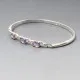 Amethyst Trio and Silver Bangle