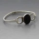 Vintage  NE FROM Onyx Silver Bangle
