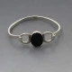 NE FROM Onyx Silver Bangle