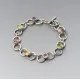  Multi Gem Silver Chain Bracelet