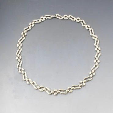 Solid Silver Link Necklace 70 Grams