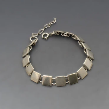 AHJ Silver Squares Bracelet