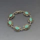 Silver, Turquoise, and Marcasite Bracelet