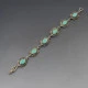 Silver, Turquoise, and Marcasite Bracelet