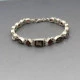 Multi Gemstone Silver Link Bracelet