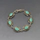 Silver, Turquoise, and Marcasite Bracelet