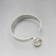 Swedish 830 Silver and Crystal Bangle