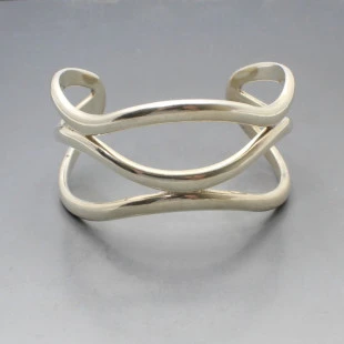 Armani Designer Silver Cuff  Bangle
