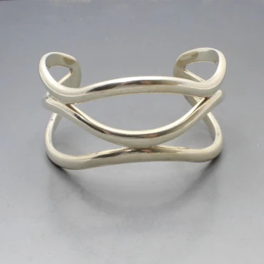 Armani Designer Silver Cuff  Bangle