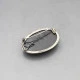  Amber and Sterling Silver Oval Brooch