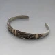 Vintage Decorative Slim Silver Bangle