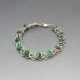 Malachite Ovals and Silver Bracelet