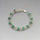 Malachite Ovals and Silver Bracelet