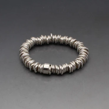 Silver Rings Stretch Bracelet