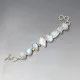Chunky Vintage Moonstone and Sterling Silver Bracelet