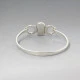 Ne From Denmark Onyx Silver Bangle