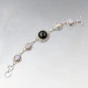 Moonstone Onyx and Silver Bracelet