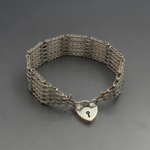 Designer Silver EI Gate Bracelet 